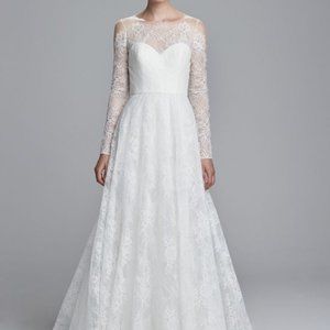 Christos Reina lace A-line Wedding Dress